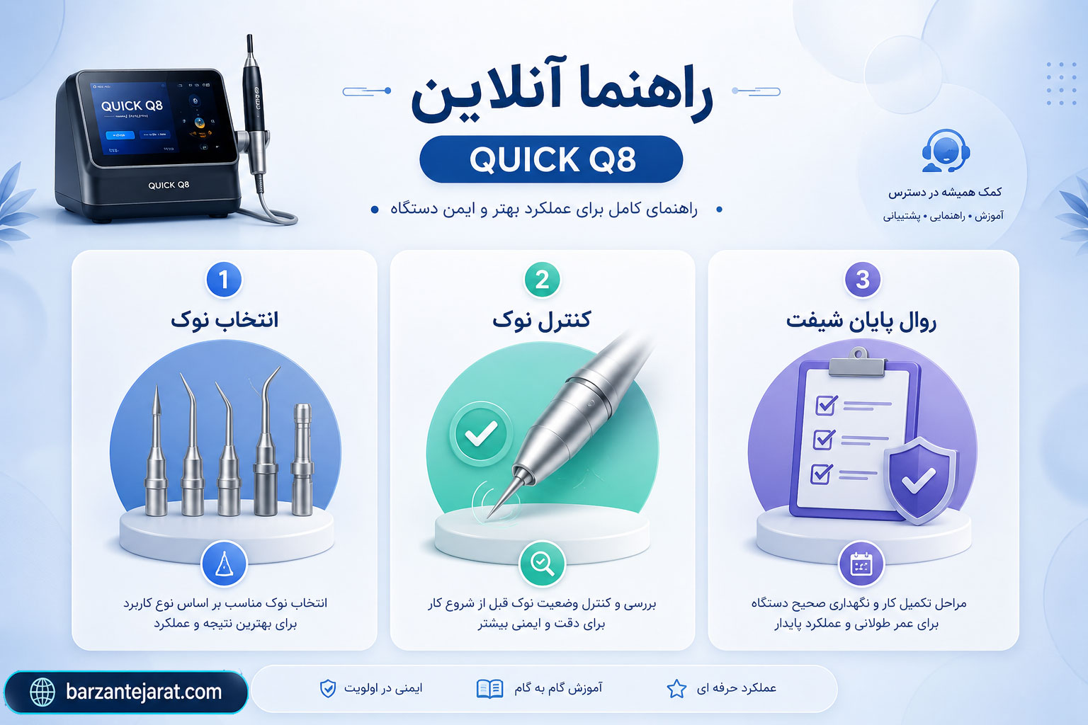 راهنما آنلاین QUICK Q8